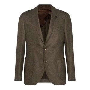 Lardini Tailored Wool-Cashmere Blend Jacket With Notched Lapel - NWT